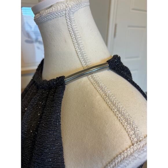 Eliza J |  Charcoal Gray  Cocktail Halter Dress | 8 - Picture 10 of 14